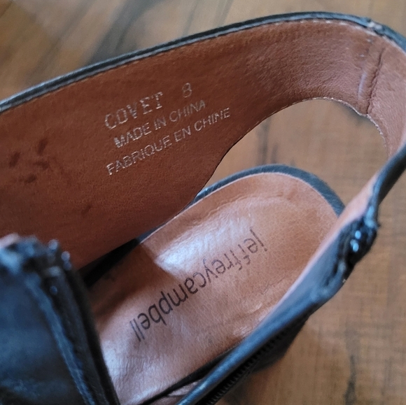 Jeffrey Campbell Covet Black‎ Gray Lace-Up Block Heel Sandals - Picture 6 of 6